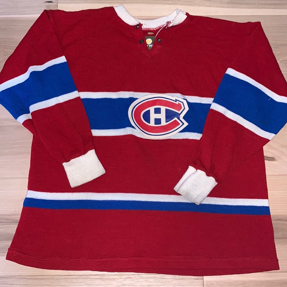Rare Vintage 1950’s Montreal Canadiens youth wool hockey sweater